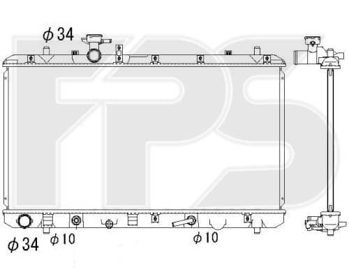 Радіатор Охолодження Suzuki SX 4 2006-2014, 1770079J10, 1770079J10A00, 1770080JA0, 1770080JD0, 71747007