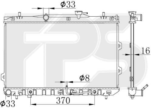 Радіатор Охолодження Kia Cerato 2004-2006, 253102F010, 253102F030, 253102F050, 253102F071