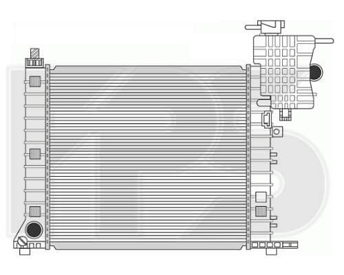 Радіатор Охолодження Mercedes-Benz V-Class 1996-2002, 6385002200, 6385011601, 6385012701, 6385013001, 6385013301, 6385013501, A6385002200, A6385011601, A6385012701, A6385013001, A6385013301, A6385013501
