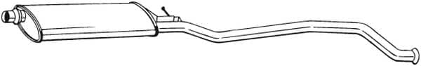 Глушник Посередені Peugeot 406 1995-1999, 171758, 171784