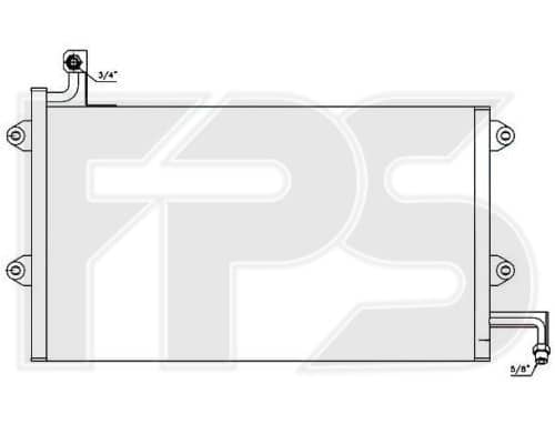 Радіатор кондиціонера Volkswagen Golf 1991-1997, 1H0820413, 1H1820413, 1H1820413A