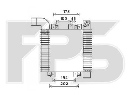 Радіатор Наддуву Hyundai Santa FE 2006-2009, 2827127800