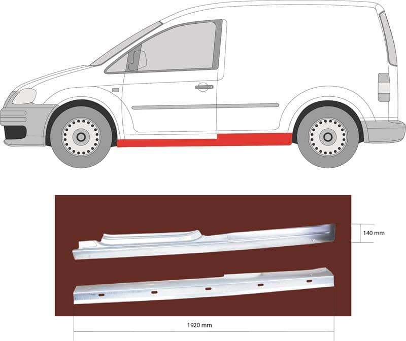 Ремчастина Металева Передня Ліва Volkswagen Caddy 2004-2010