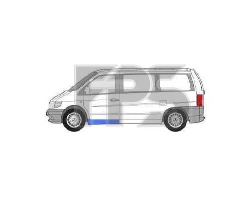 Ремчастина Металева Передня Права Mercedes-Benz V-Class 1996-2002