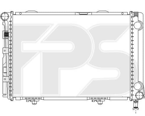 Радіатор Охолодження Mercedes-Benz 124 1984-1996, 1245000403, 1245001202, 1245002003, 1245002303, 1245004903, A1245000403, A1245001202, A1245002303, A1245004903