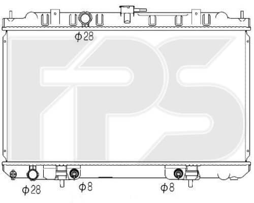 Радіатор Охолодження Nissan Almera 2000-2002, 214604M403, 214604M417, 214604M700, 214604M707