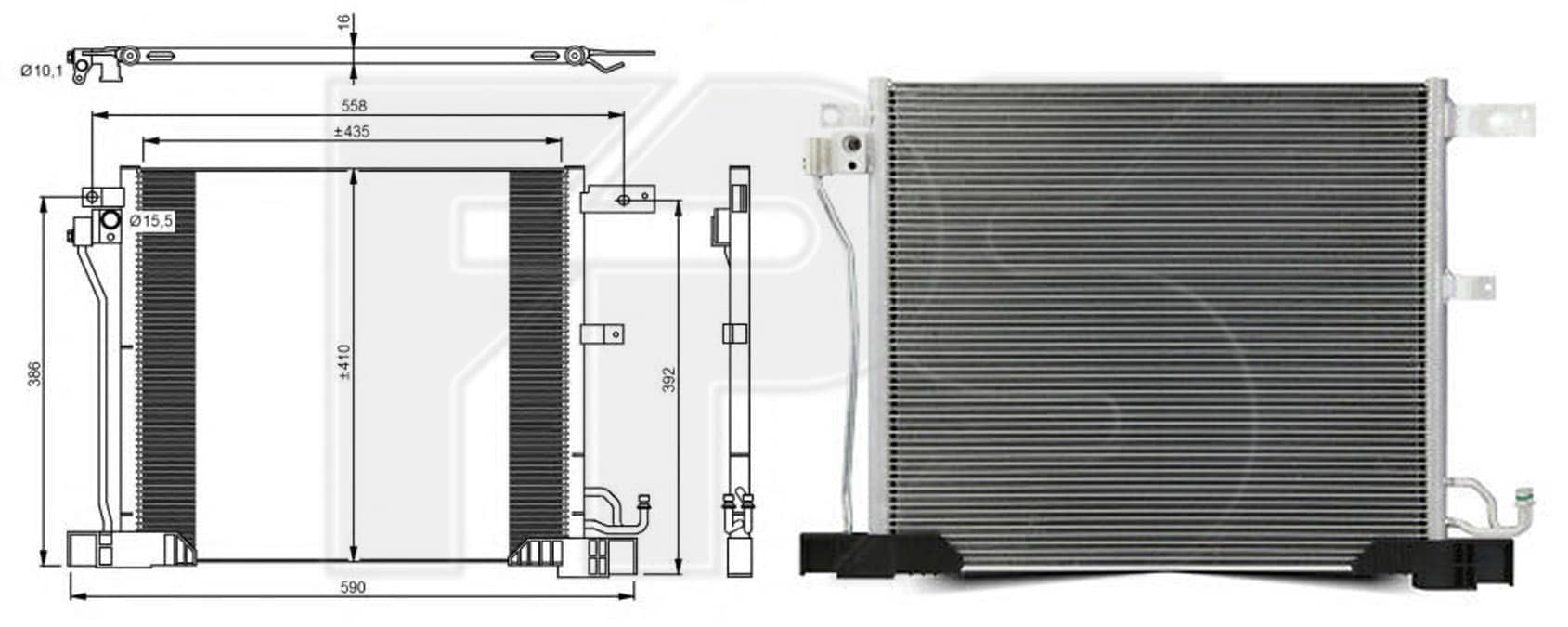 Радіатор кондиціонера Nissan Juke 2010-2015, 921103DD0A