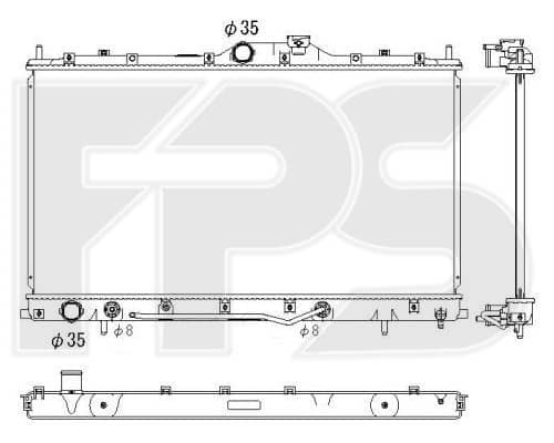 Радіатор Охолодження Mitsubishi Galant 2004-2008, 1350A077, 1350A102