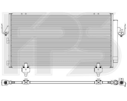 Радіатор кондиціонера Toyota RAV4 2001-2006, 8846042060, 8846042070, 8846042080, 8846042090