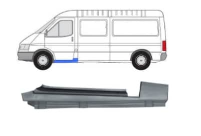 Ремчастина Металева Передня Ліва Ford Transit 1986-1991