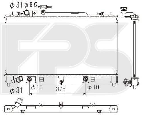 Радіатор Охолодження Mazda 6 2008-2010, LF4K15200B, LF4K15200C, LFCV15200, LFY215SB0, LFY615SB0