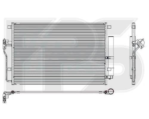 Радіатор кондиціонера Mercedes-Benz Sprinter 2006-2013, 68013633AA, K68013633AA, 9065000054, 9065000454, A9065000054, A9065000454, 2E0820413, 2E0820413F
