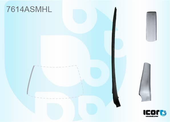 Молдінг Скла Гумовий Seat Ibiza 2009-2012