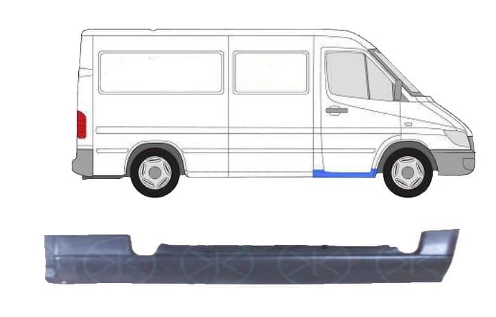 Ремчастина Металева Передня Права Mercedes-Benz Sprinter 1995-2000