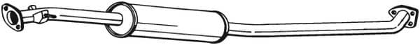 Глушник Посередені Mitsubishi Space Wagon 1997-2003, MR404267, MR497728