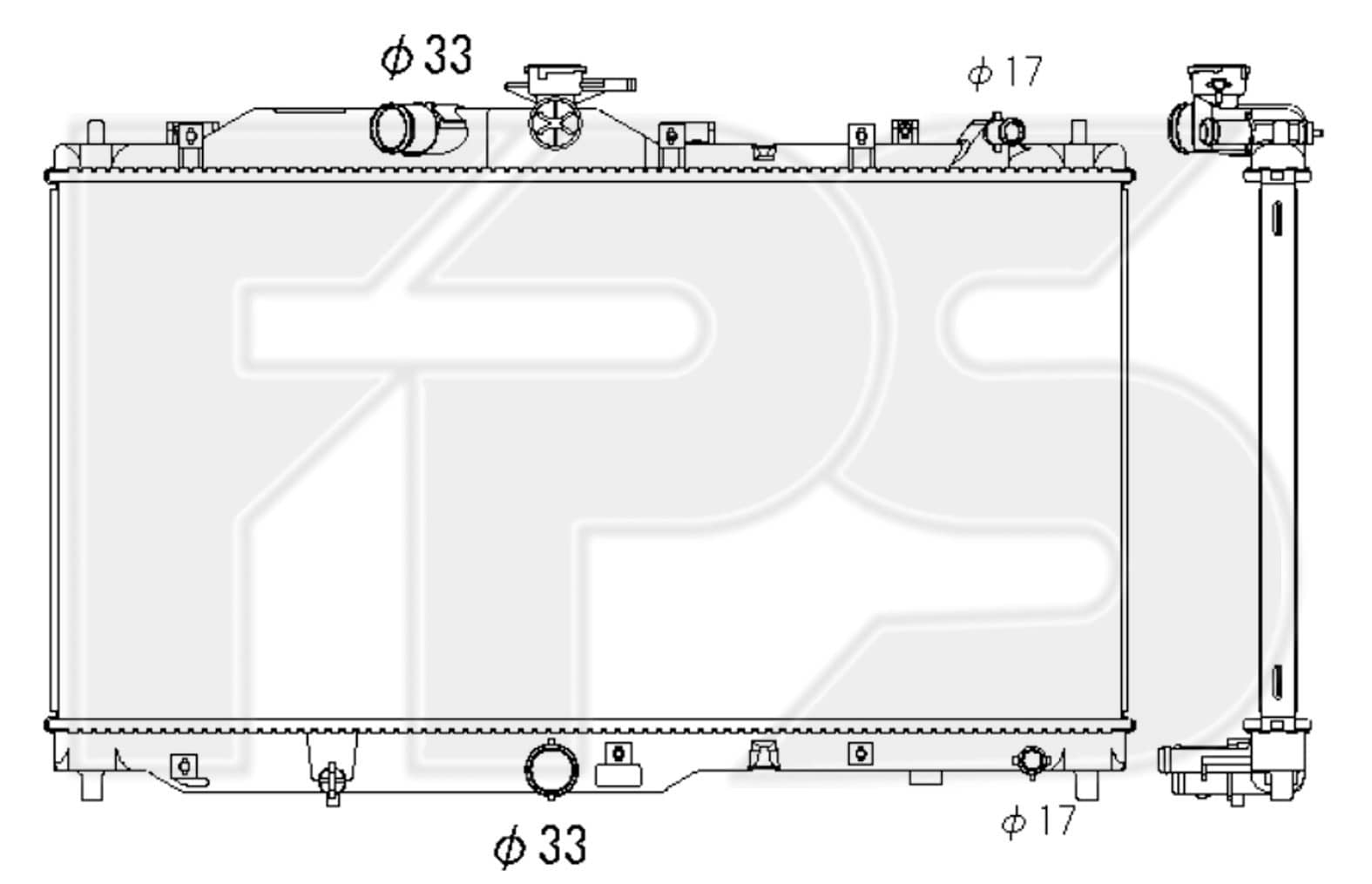 Радіатор Охолодження Mazda 2 2014-2019, S55215200, S55215200A, S55215200B, S55215200D