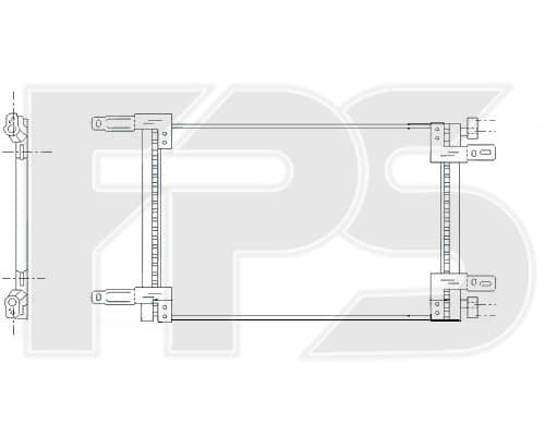 Радіатор кондиціонера Fiat Doblo 2000-2004, 46736891, 46811208, K46736891