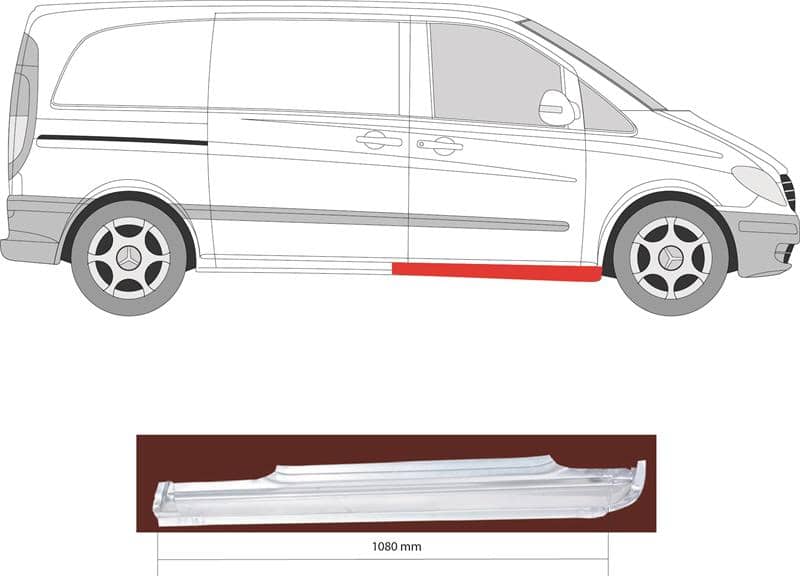 Ремчастина Металева Передня Права Mercedes-Benz Viano 2003-2010