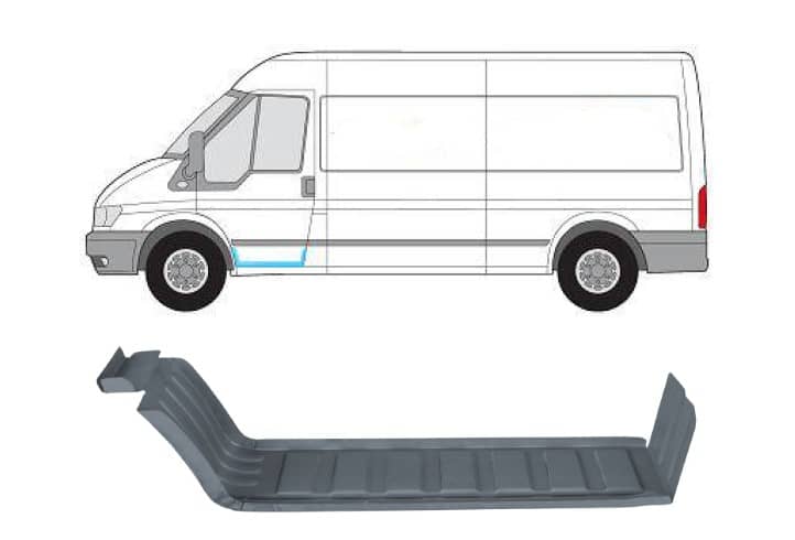 Ремчастина Металева Передня Ліва Ford Transit 2000-2006