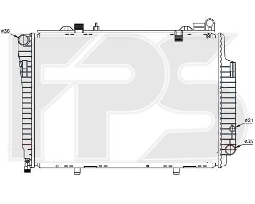 Радіатор Охолодження Mercedes-Benz C-Class 1993-2000, 2025005503, 2025005603, A2025005503, A2025005603