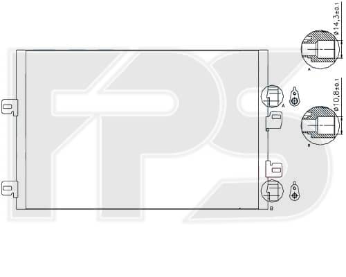 Радіатор кондиціонера Renault Kangoo 2003-2008, 6001548129, 8200137650, 2765000QAK