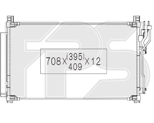 Радіатор кондиціонера Hyundai Sonata 2014-2017, 97606C2000