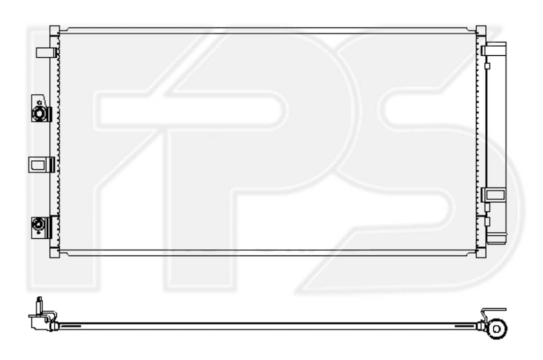 Радіатор кондиціонера Ford Escape 2020-2023, 2434682, 2444061, 2459801, LX6119710AA, LX6119710BA, LX6119710CA