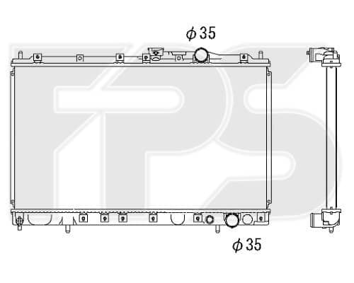 Радіатор Охолодження Mitsubishi Colt 1992-1996, KMB890506, MB660566, MB660568, MB845791, MB890505, MB890506, MB924972