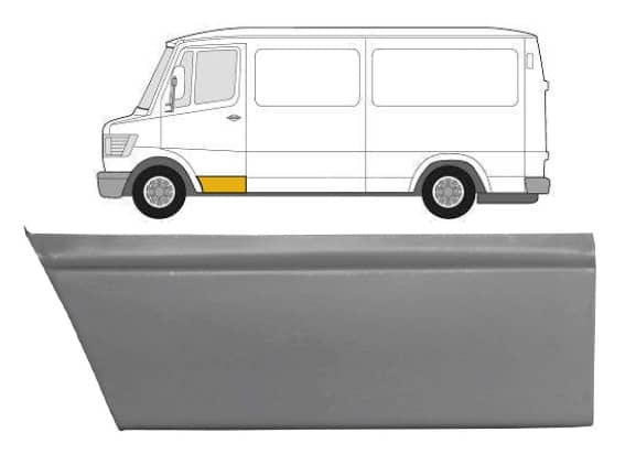 Ремчастина Металева Передня Ліва Mercedes-Benz 207-410 1977-1995