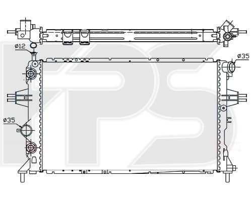 Радіатор Охолодження Opel Astra 1998-2009, 1300190, 1300197, 1300216, 1300241, 90570731, 91192578, 9119483, 9192578, 9193267, 9201018