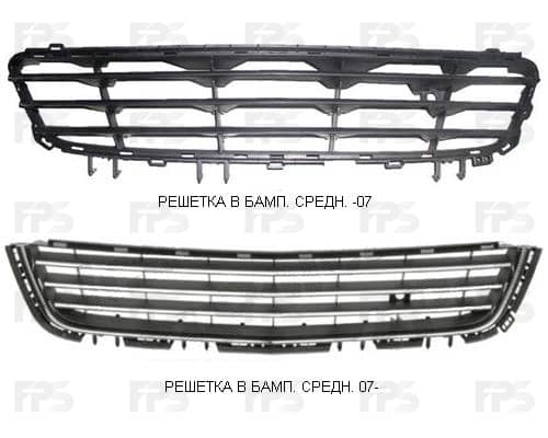 Решітка Пластикова Передня Права Opel Astra 2003-2014, 13126029, 14 00 305