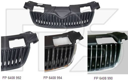 Решітка Радіатора Пластикова Передня Права Skoda Fabia 2007-2010