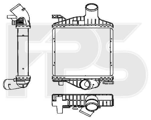 Радіатор Наддуву Mercedes-Benz V-Class 1996-2002, 6385012301, A6385012301