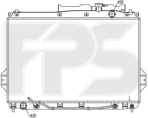 Радіатор Охолодження Hyundai ix55 2007-2012, 253103J100, 253103J500
