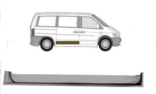 Ремчастина Металева Передня Права Mercedes-Benz V-Class 1996-2002