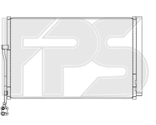 Радіатор кондиціонера Volkswagen Touareg 2010-2014, 95857311100, 95857311101, 95857311102, 95857311103, 7P0820411A, 7P0820411B