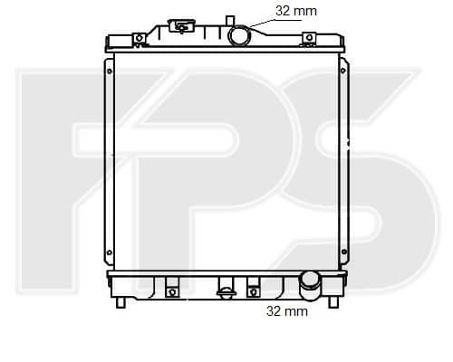 Радіатор Охолодження Honda Civic 1992-1995, 19010P30G01, 19010P30G02, 19010P30G03