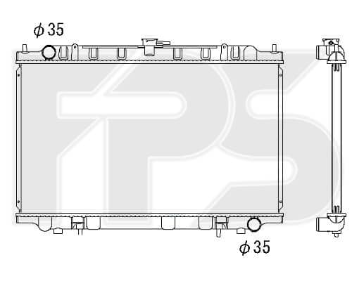 Радіатор Охолодження Nissan Maxima 1995-2000, 214100L700, 214100L710, 214100L715, 214100L800, 214100L810, 214100L815, 2141031U00, 2141038U00, 21410OL810, 21410OL815, 214600L700, 214600L710, 214600L715, 214601L000, 214601L010, 214601L015, 214601L017, 2146031U00, 2146035U00, 21460OL700, 21460OL710, 21460OL715, 3146035U00