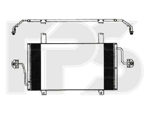 Радіатор кондиціонера Opel Movano 1998-2003, 09161208, 4500908, 7701044406