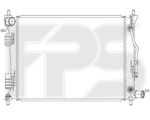 Радіатор Охолодження Hyundai Accent 2011-2019, 253100U050, 253101R050, 253101R150, 253101R160, 253104L050