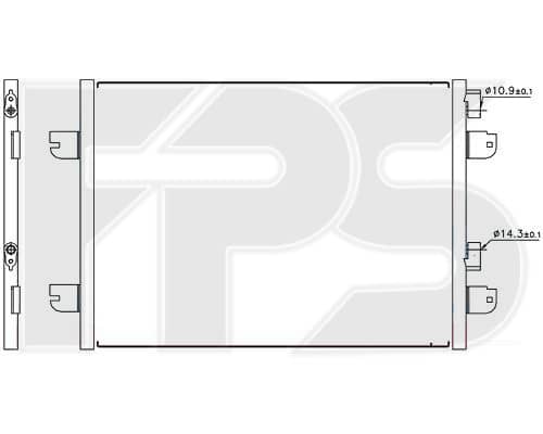 Радіатор кондиціонера Dacia Logan 2004-2008, 8200182361, 8200191738, 8660002521, 8660003634, 8671017592, 8671017607