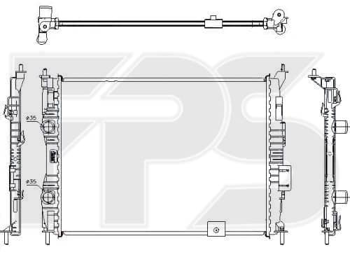 Радіатор Охолодження Nissan Qashqai 2006-2009, 21400JD200, 21400JD20D, 21410JD20A
