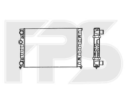 Радіатор Охолодження Volkswagen Golf 1991-1997, 6N0121253, 6N0121253A, 6N0121253B