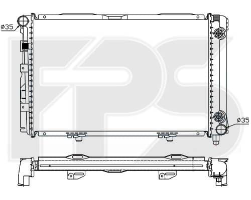 Радіатор Охолодження Mercedes-Benz 190 1982-1993, 2015002003, 2015004103, 2015004203, A2015004103, A2015004203