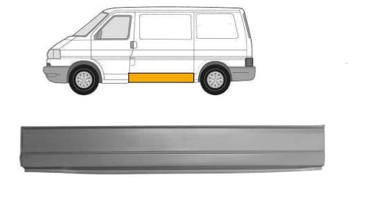 Ремчастина Металева Передня Ліва Volkswagen Transporter 1990-2003