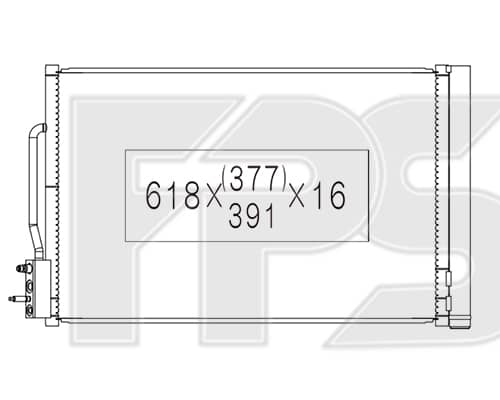 Радіатор кондиціонера Buick Regal 2013-2017, 23336302, 84000793, 84153744, 84208083, 84297681