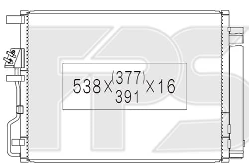 Радіатор кондиціонера Hyundai Tucson 2015-2018, 97606D3010, 97606D3050