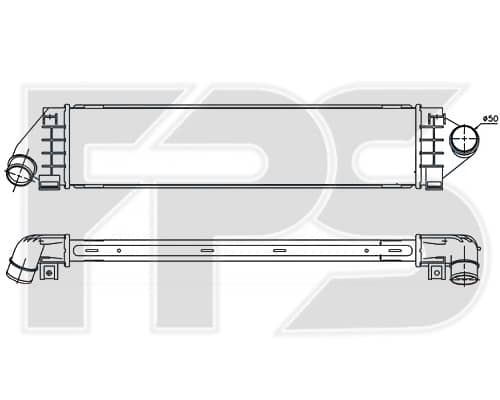 Радіатор Наддуву Ford Kuga 2008-2012, 1423852, 1429406, 1594851, 1742060, 1746975, 30671324, 31338471, 6G919L440AF, 6G919L440FB, 6G919L440FC, 6G919L440FD, 6G919L440FE