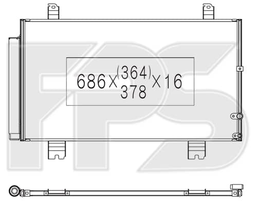 Радіатор кондиціонера Lexus GS 2005-2012, 8846022620