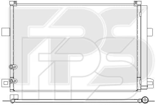 Радіатор кондиціонера Volkswagen Amarok 2010-2020, 2H0820411, 2H0820411A, 2H0820411B, 2H0820411D, 3D0010816T